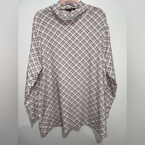 Lands' End Black and Cream Patterned Top